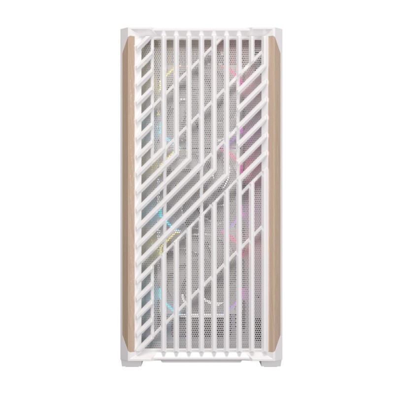 Caja ordenador gaming einarex p800 atx rgb cristal templado blanca