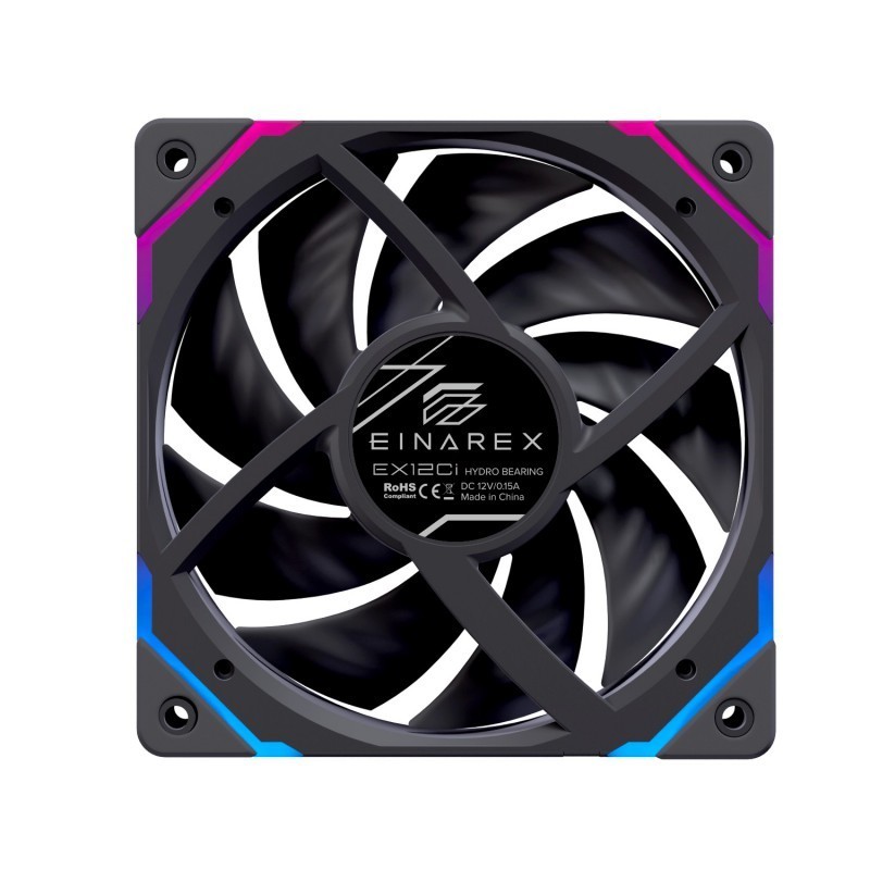 Ventilador caja einarex ex12ci argb 120mm negro invertido