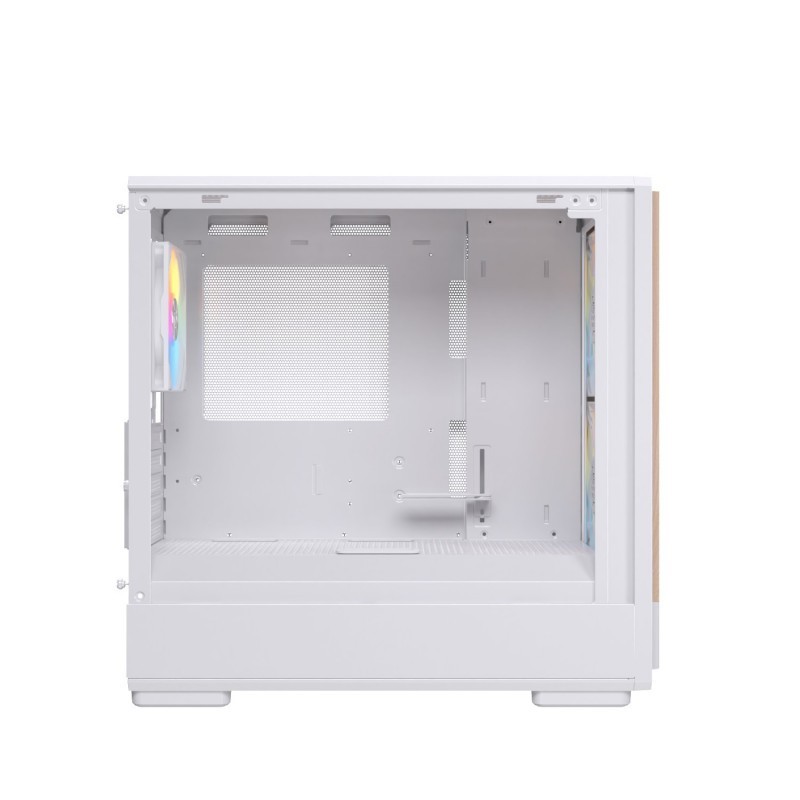Caja ordenador gaming einarex pm400 atx rgb cristal templado blanca