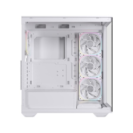 Caja ordenador gaming einarex s700 rgb atx cristal templado blanca