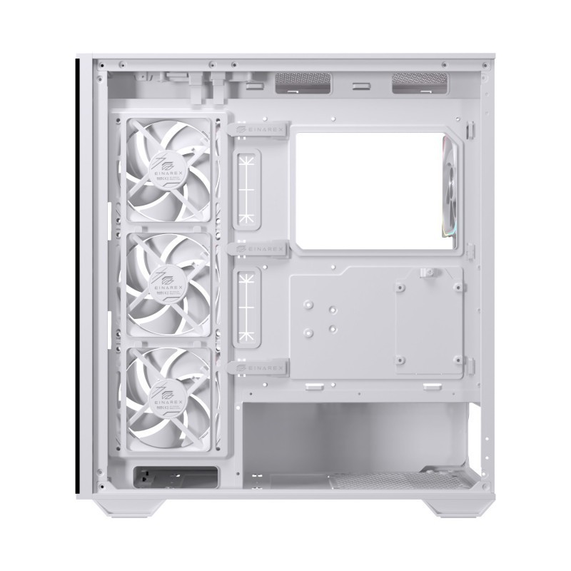 Caja ordenador gaming einarex s700 rgb atx cristal templado blanca