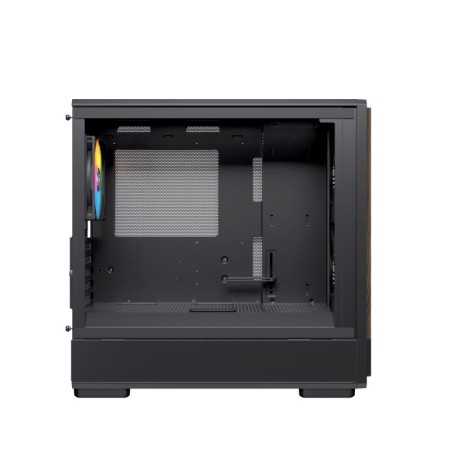 Caja ordenador gaming einarex pm400 matx rgb cristal templado negra
