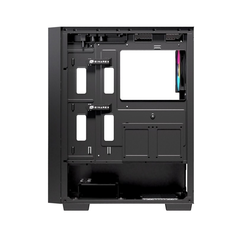 Caja ordenador gaming einarex p100 atx rgb cristal templado negra