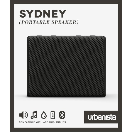 Altavoz portatil urbanista sydney bluetooth negro - midnight black
