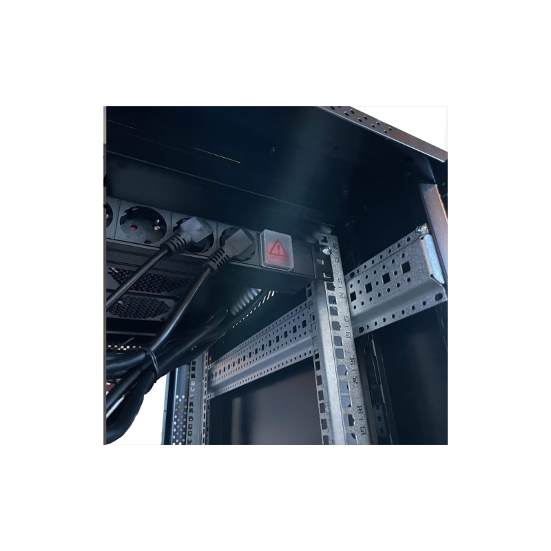 Armario rack de suelo 19 pulgadas phasak pro 27u negro 600x800 montado pho 6827