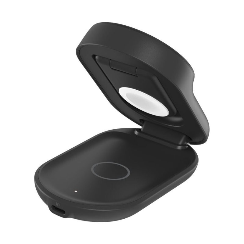 Base de carga belkin wiz037kq ultracharge negro magnetico plegable qi2 25w movil reloj auriculares