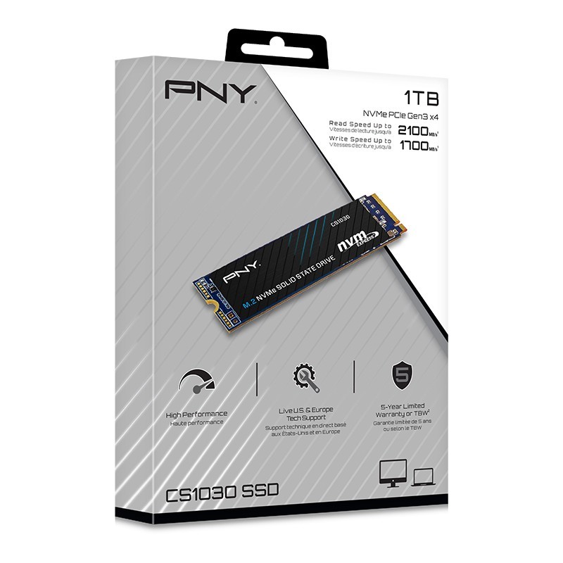Disco duro interno ssd pny cs1030 1tb m.2 pcie 3 nvme