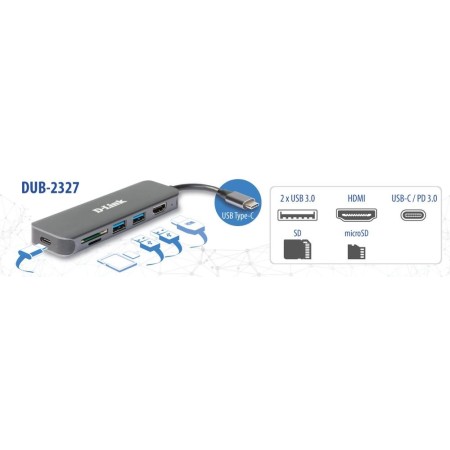 Docking d - link usb tipo c 6 en 1