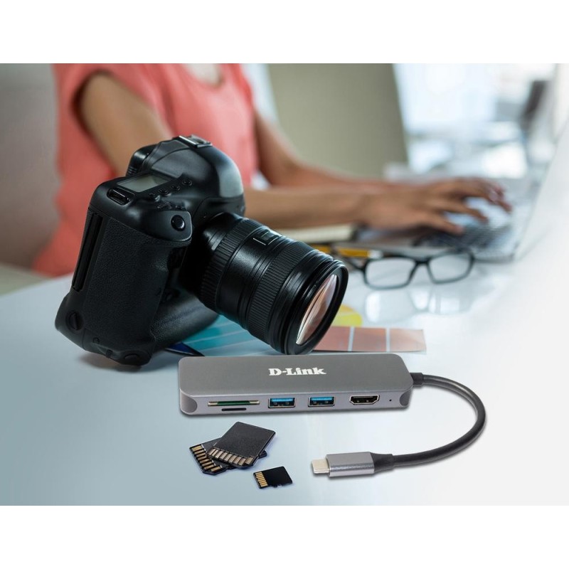 Docking d - link usb tipo c 6 en 1