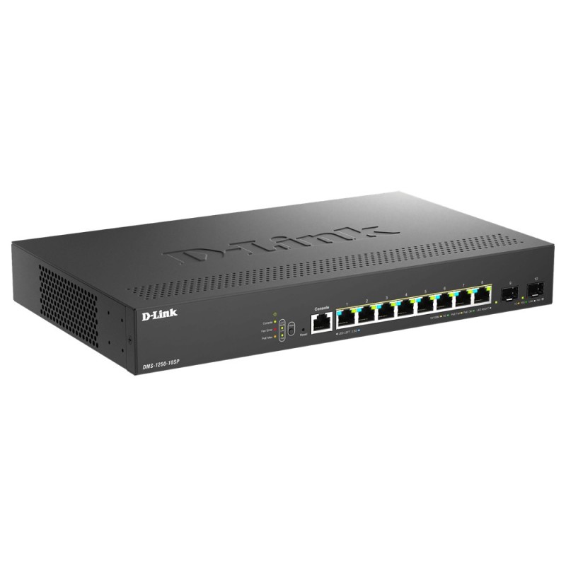 D-Link DMS-1250-10SP/E Switch 8xMG 2xSFP+ L2 PoE