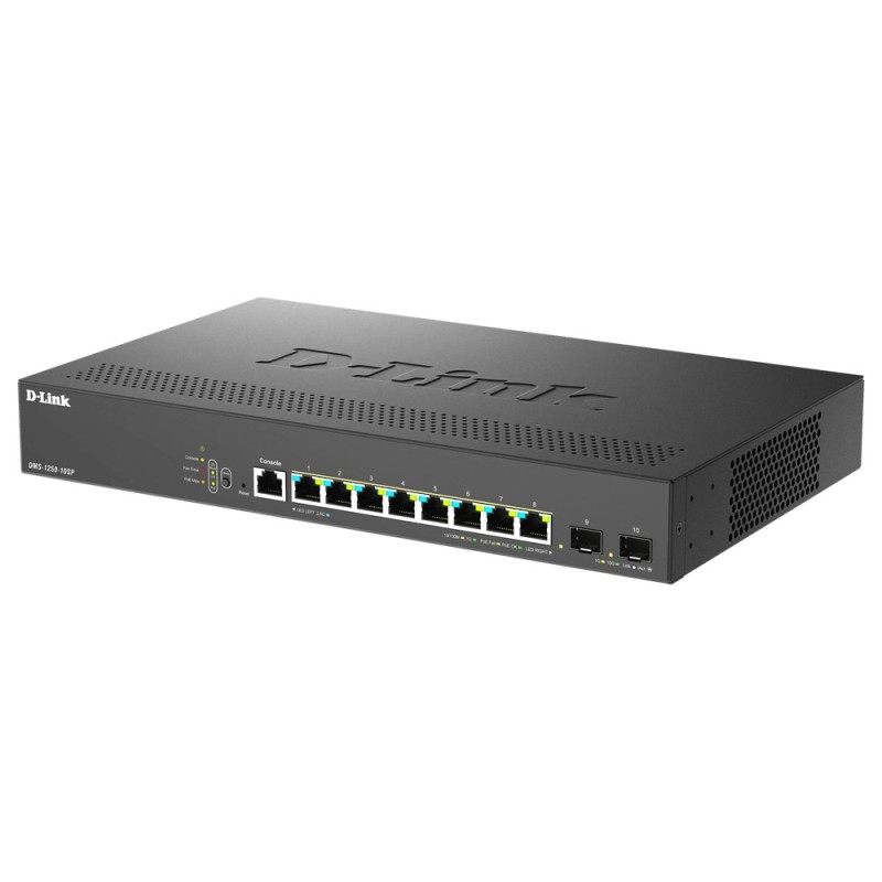 D-Link DMS-1250-10SP/E Switch 8xMG 2xSFP+ L2 PoE