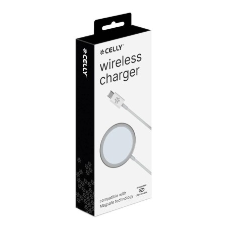 Celly Cargador MAGSAFE 15w Blanco
