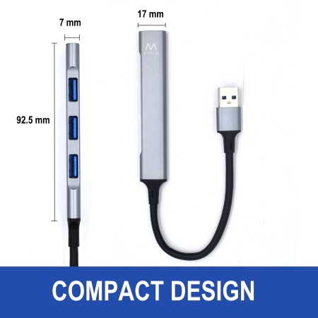 EWENT Hub Slim Usb 4 puertos
