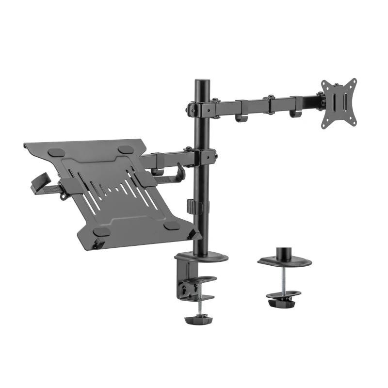 Soporte de escritorio ewent ew1519 para monitor hasta 34 pulgadas y portatil hasta 15.6 pulgadas carga maxima 9kg