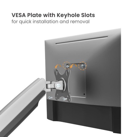 Soporte mesa ewent vesa hasta 45 pulgadas 100x100mm max 15kg