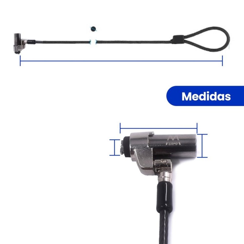 EWENT Cable Seguridad Nano con Llave