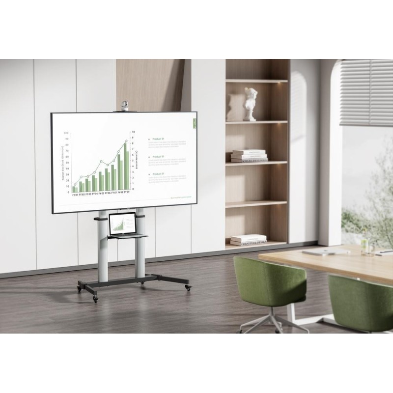 Soporte suelo con ruedas ewent vesa hasta 100 pulgadas 1000x600mm max 100kg