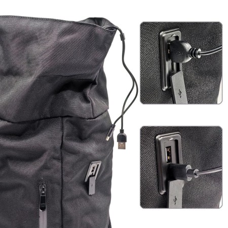 Mochila unisex ewent trendy roll para portatil 17.3 pulgadas negra