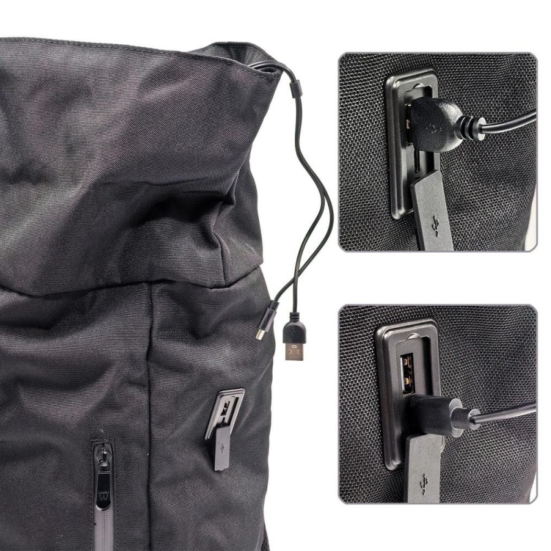 Mochila unisex ewent trendy roll para portatil 17.3 pulgadas negra