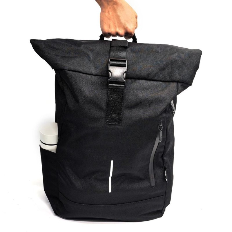 Mochila unisex ewent trendy roll para portatil 17.3 pulgadas negra