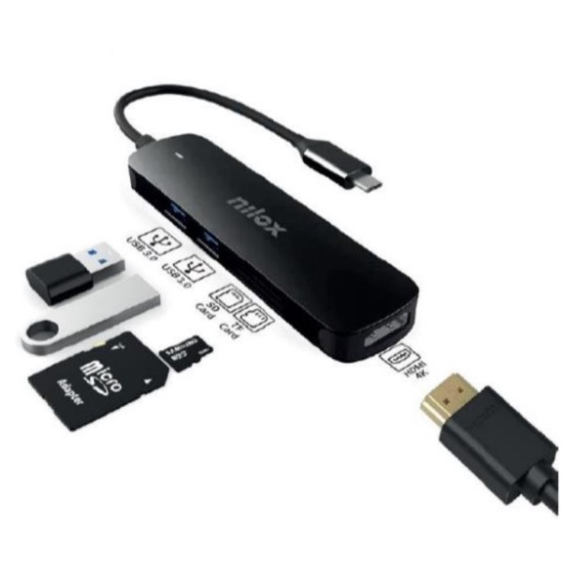 Nilox NXDSUSBC05 Adaptador USB-C 5 en 1