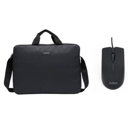 NILOX Maletín 15.6″Negro+Ratón USB 1000dpi