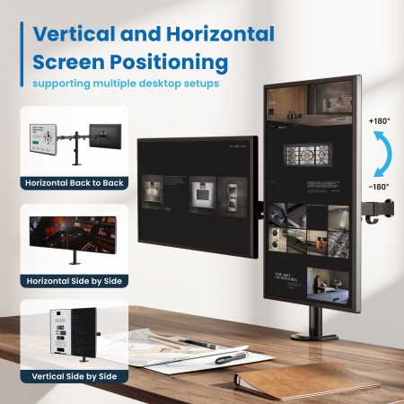 EWENT EW1512 Soporte mesa 2 monitor 13-32″