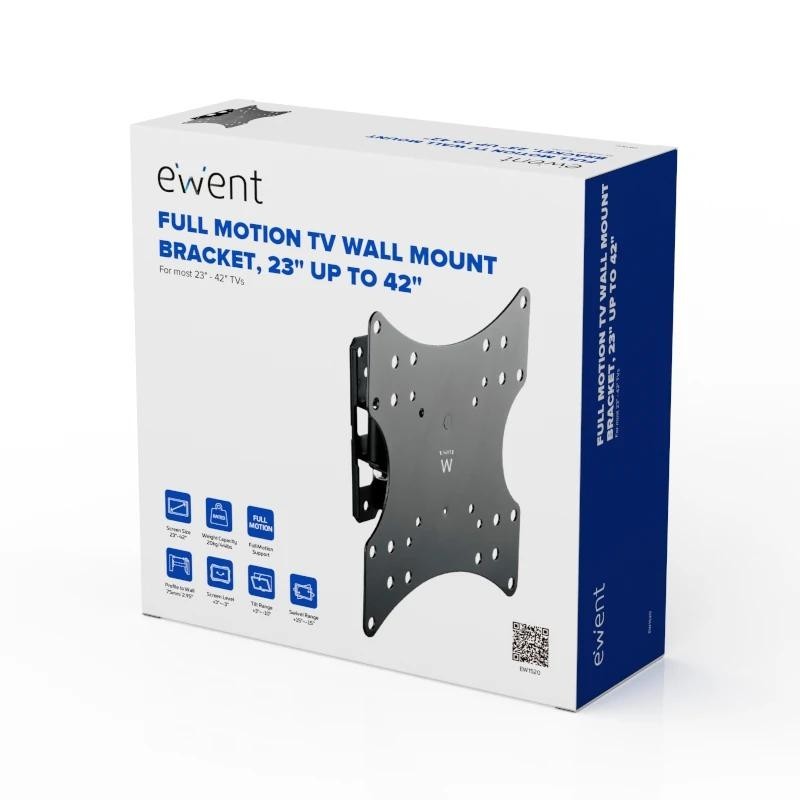 Soporte de pared ewent ew1520 para tv de 23 pulgadas - 42 pulgadas carga maxima 20kg