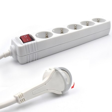 EWENT EW3955 Regleta 5 Tomas / 1 interruptor 1.5m