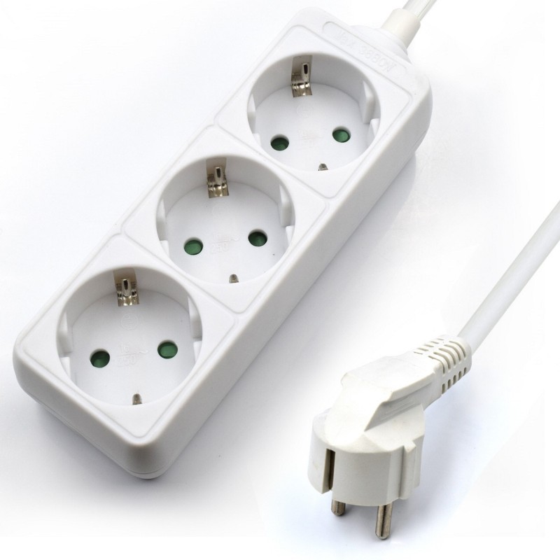 Ewent Ew3958 Regleta 3 tomas Blanco