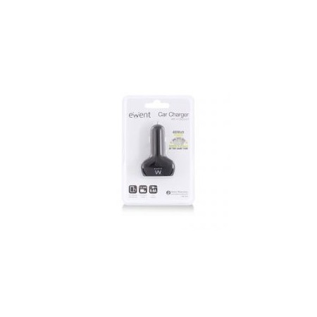 Cargador de coche ewent ew1354 4 puertos usb 9.6a