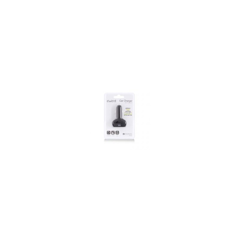 Cargador de coche ewent ew1354 4 puertos usb 9.6a