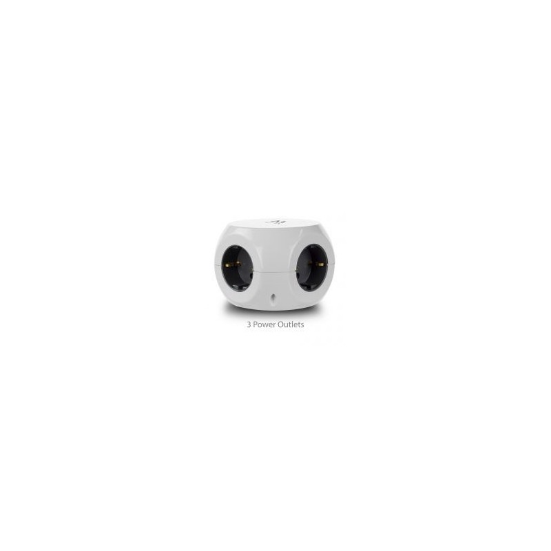Ewent EW3939 REGLETA CUBO 3 TOMAS/3 USB BLANCO