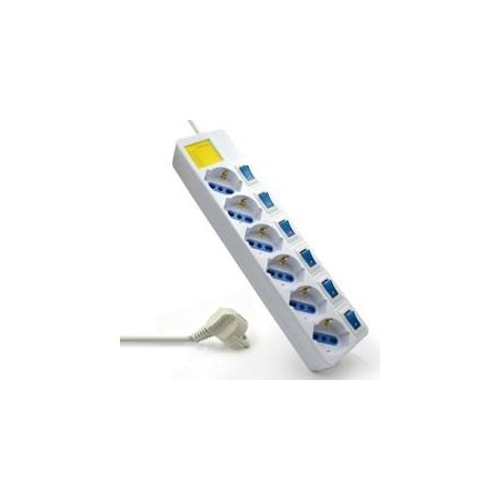 EWENT EW3932 Regleta 6 Tomas / 6 interruptor 1.5 m