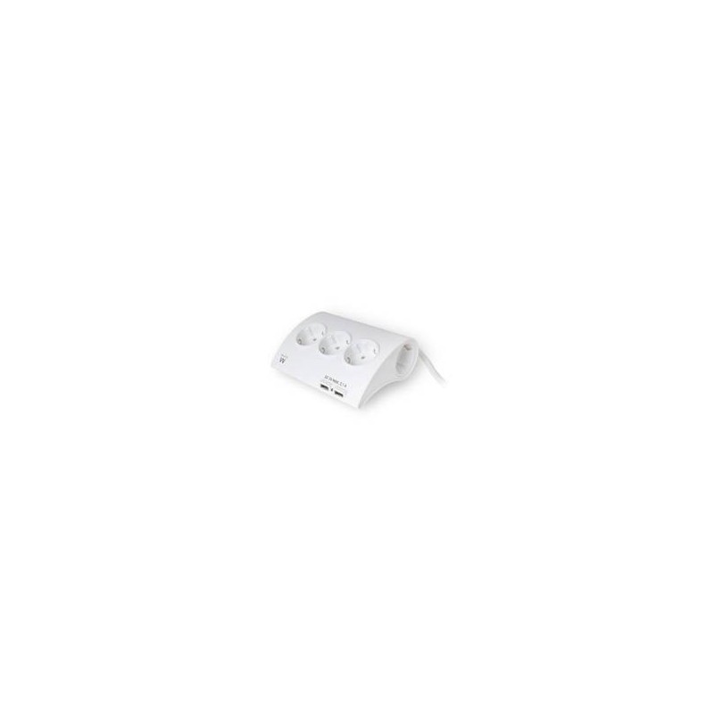 EWENT EW3935 Regleta 5 Schuko + 2 usb 2.1A