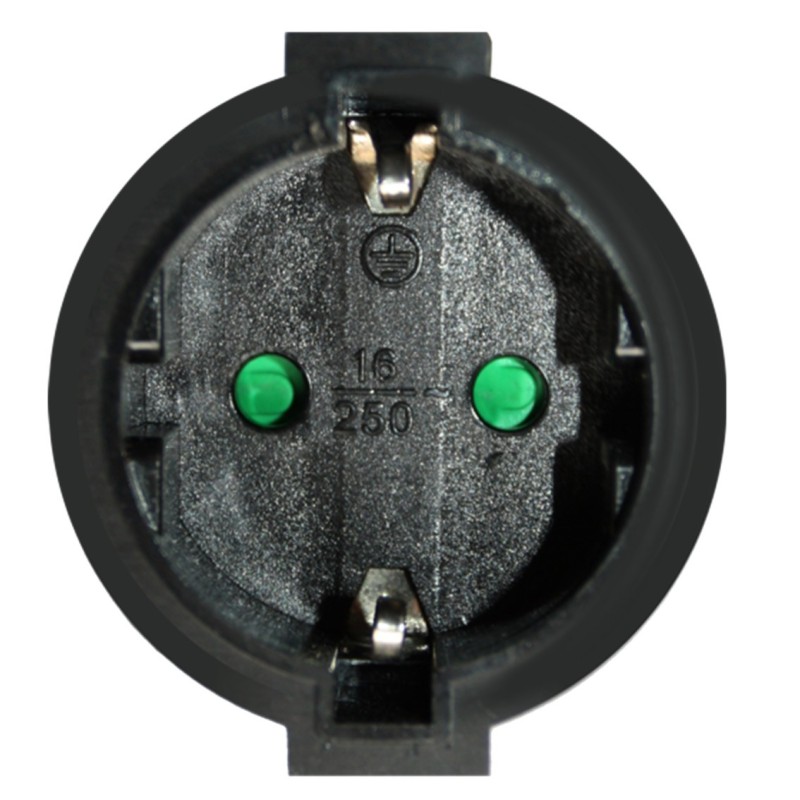 Prolongador de corriente silver electrics m - 3x 1.5mm - 250v - 16a - 3.500w negro