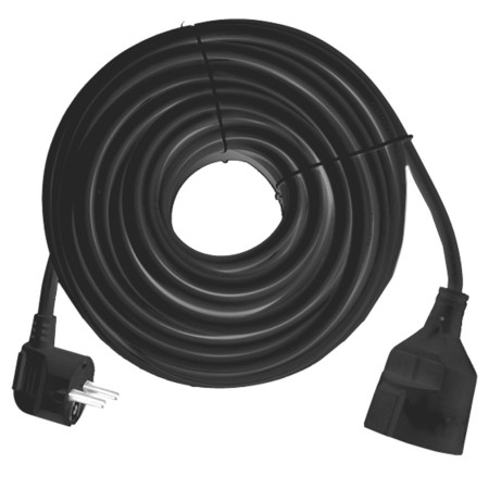 Cable prolongador de corriente silver electrics 10m - 3x 1.5mm - 250v - 16a - 3.500w negro