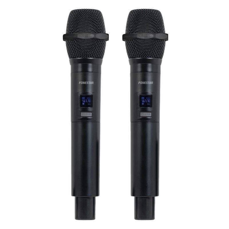Micrófono Inalámbrico Doble Mano UHF Fonestar SONAIR-2M/ Incluye Receptor