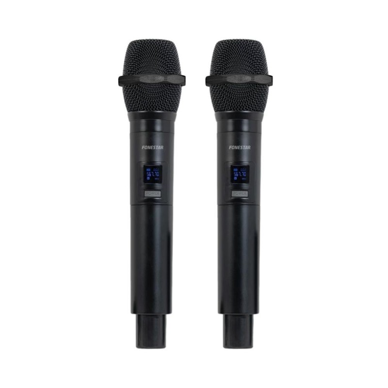 Micrófono Inalámbrico Doble Mano UHF Fonestar SONAIR-2M/ Incluye Receptor