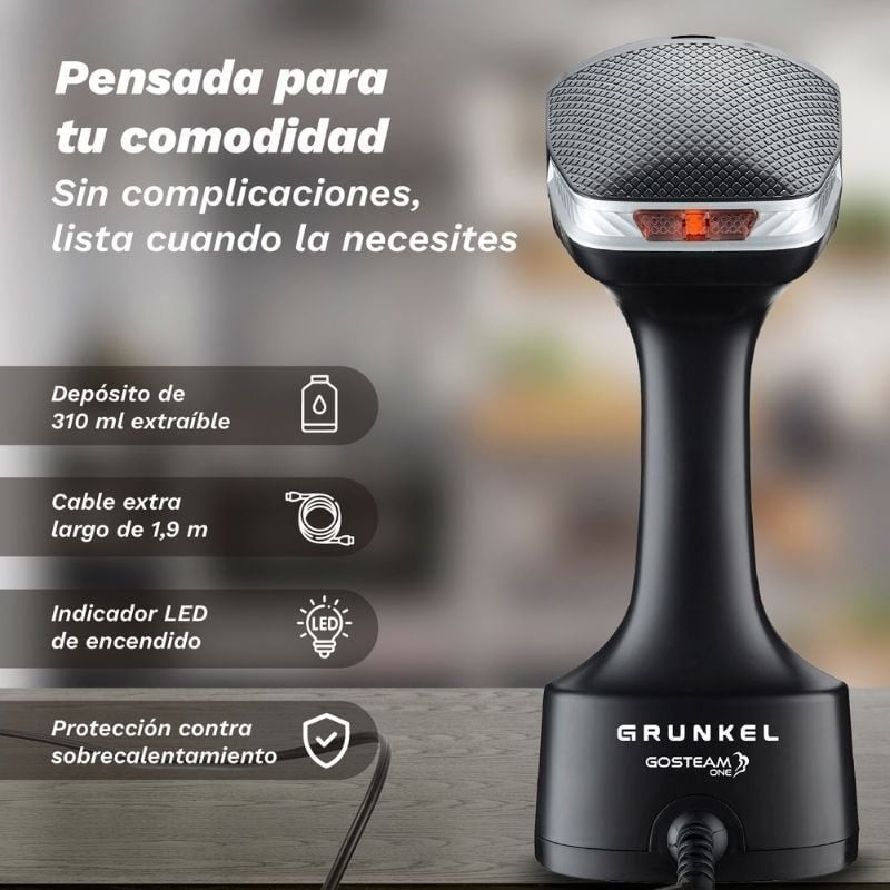 Plancha Vertical Grunkel PV-1600GSO/ 1600W/ Depósito 310ml