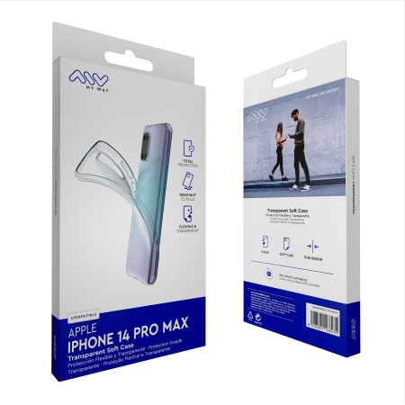 Carcasa myway para apple iphone 14 pro max transparente