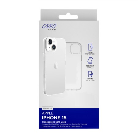 Carcasa myway para apple iphone 15 transparente
