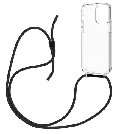 Funda muvit recycletek para apple iphone 15 pro max transparente + colgante negro
