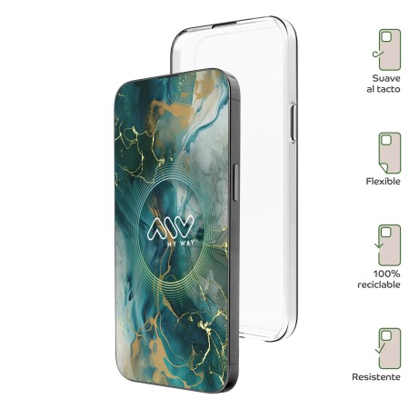 Carcasa myway para apple iphone 16 pro transparente