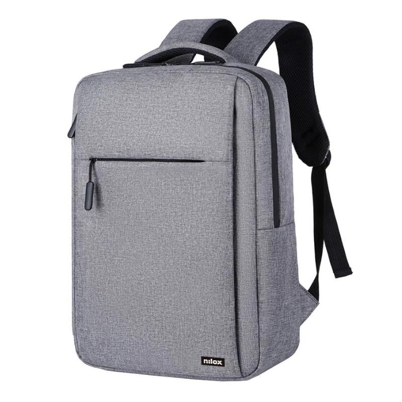 Mochila nilox nxbk035 para portatil 15.6 pulgadas gris