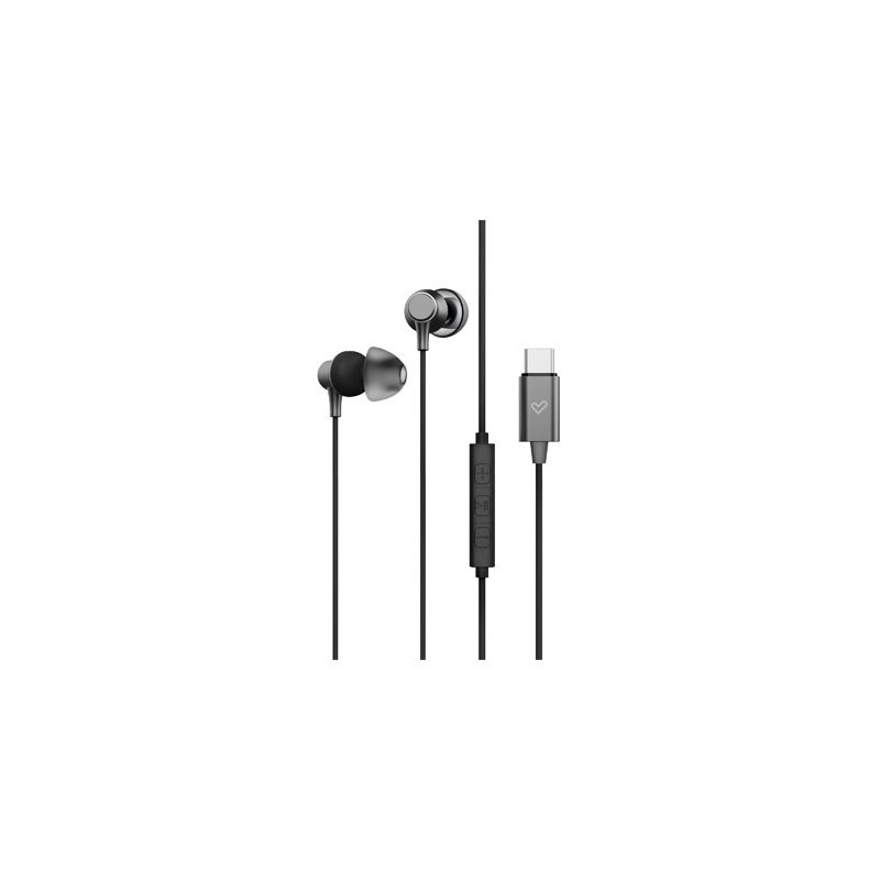 Auriculares energy sistem metallized usb tipo c negro
