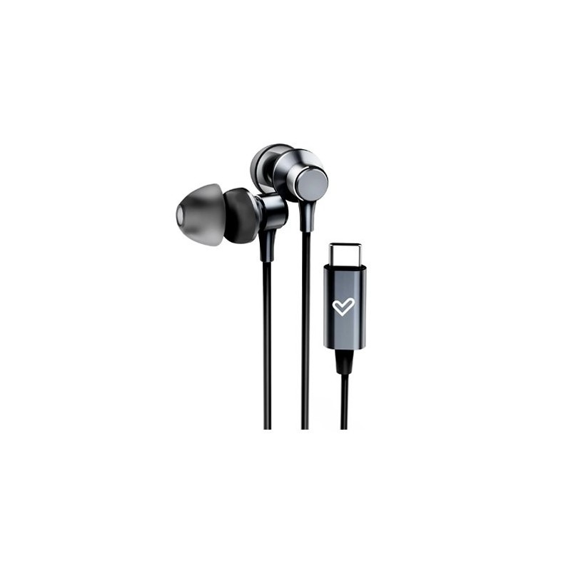 Auriculares energy sistem metallized usb tipo c negro