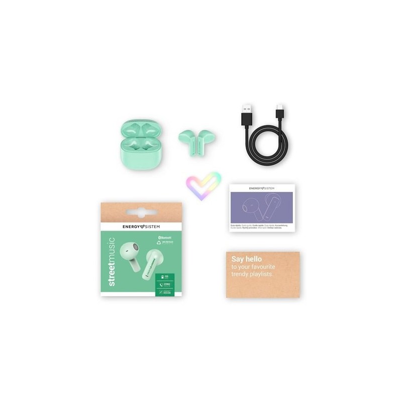 Auriculares energy sistem streetmusic inalambrico menta