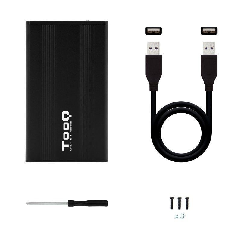 Caja Externa para Disco Duro de 2.5″ TooQ TQE-2510B/ USB 2.0