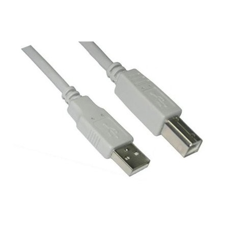 Cable USB 2.0 Impresora Nanocable 10.01.0103/ USB Tipo-B Macho - USB Macho/ 1.8m/ Beige